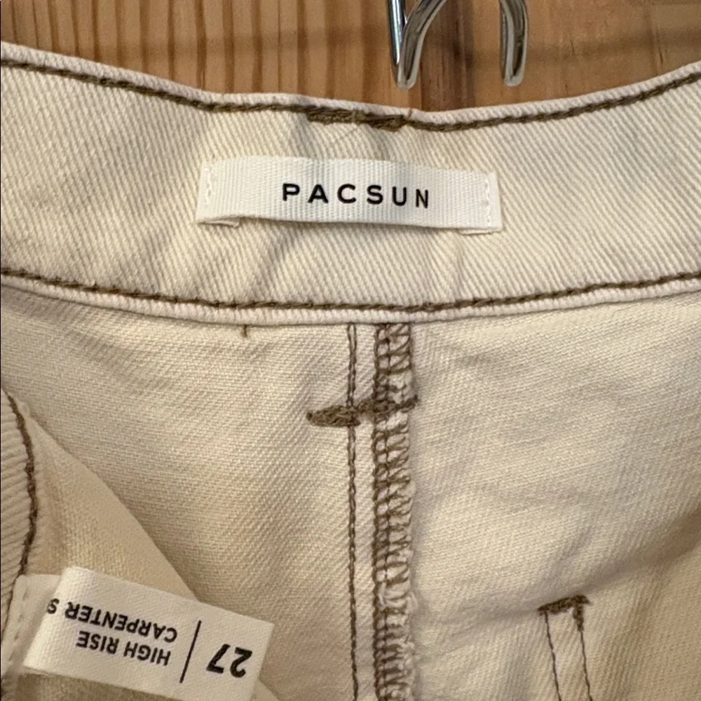 Pacsun Cream High-Rise Carpenter Women’s Shorts Sz 27 NWT